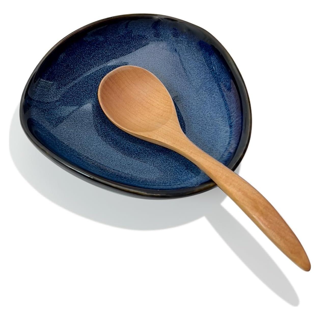 Soporte para Cucharas de Cerámica Joyfulhive Azul 15.8x15.6 cm