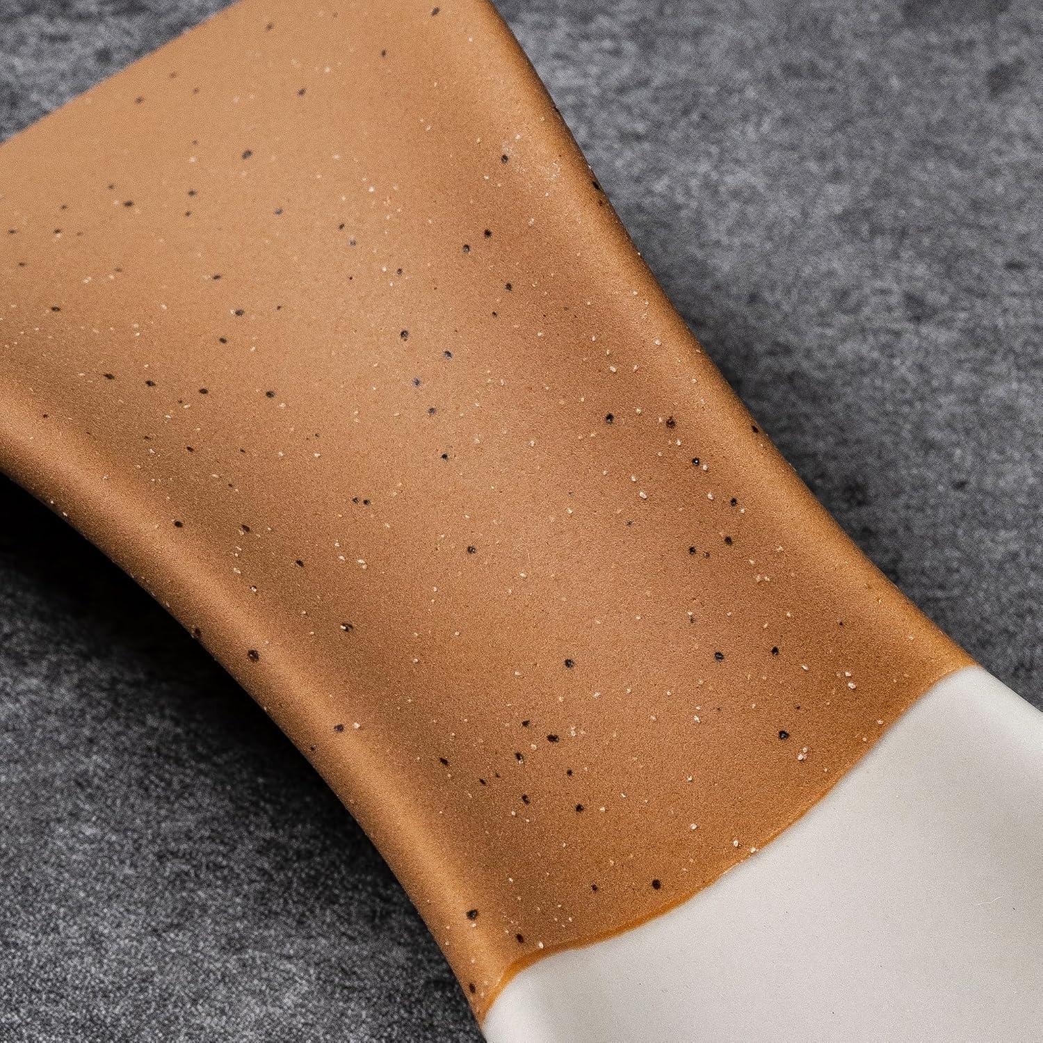 Soporte para cuchara de cerámica CAIGMO blanco y terracota