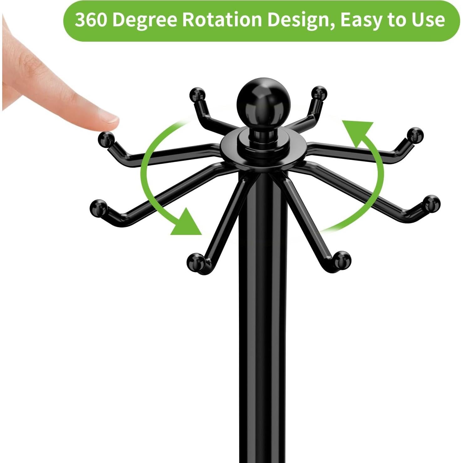 Soporte para Utensilios de Cocina MAYZOLOP Negro 8 Ganchos 43 cm