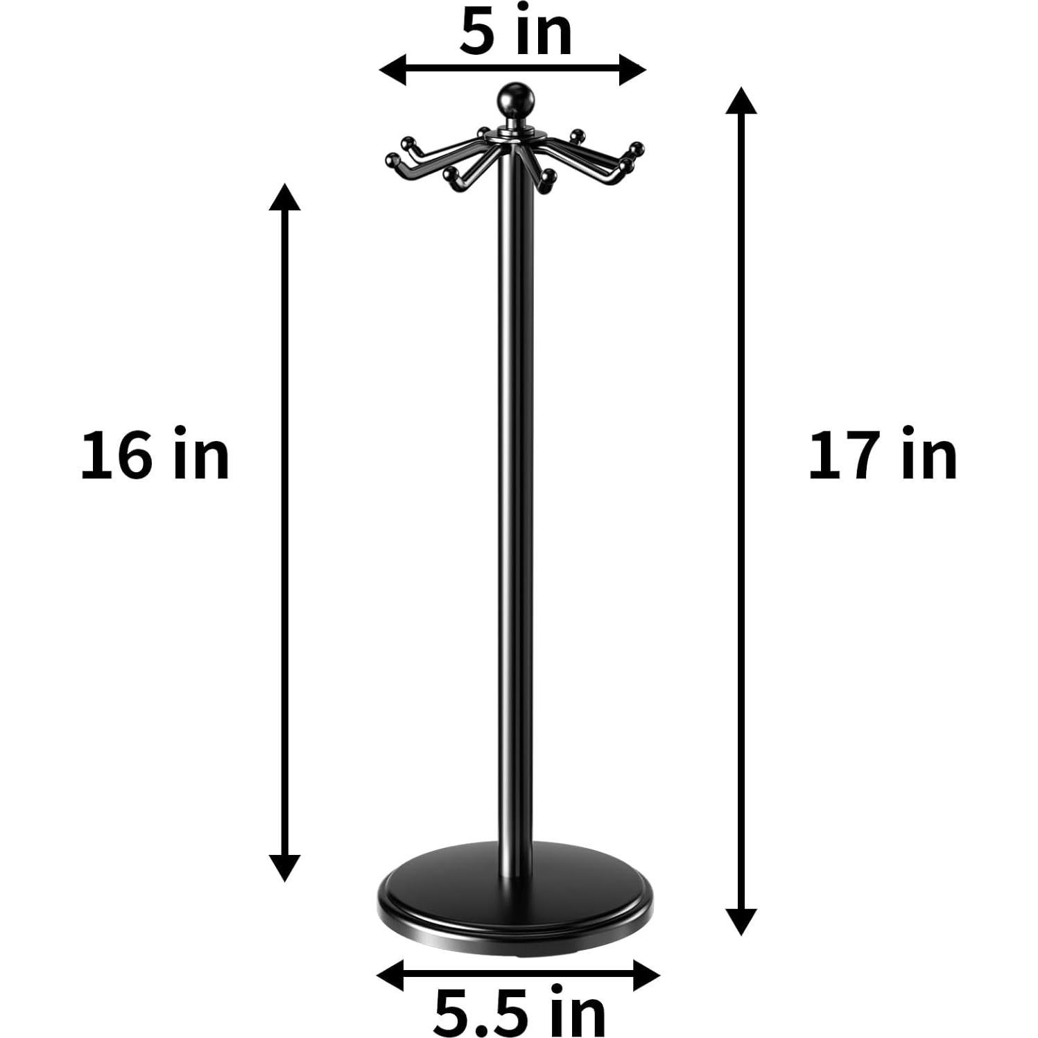 Soporte para Utensilios de Cocina MAYZOLOP Negro 8 Ganchos 43 cm