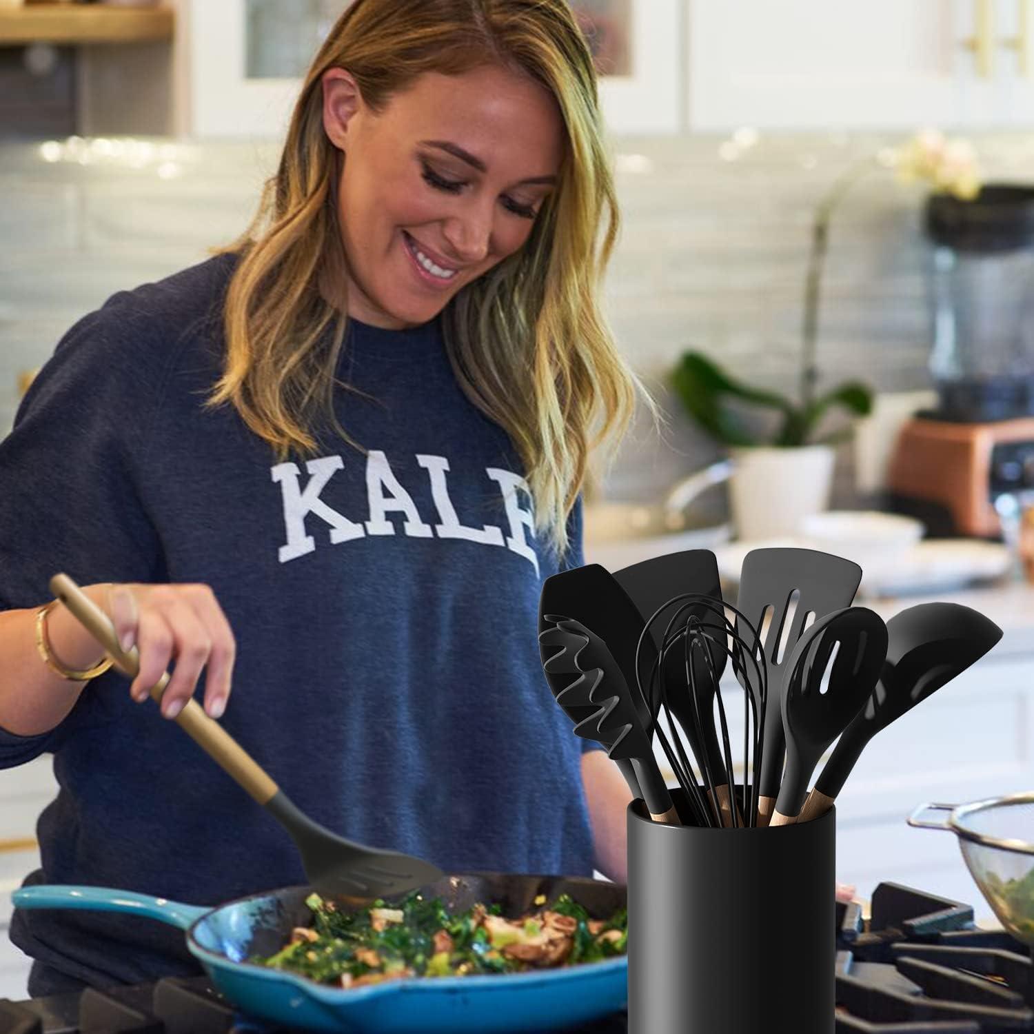 Soporte de Utensilios de Cocina Negro Mate LATCHHOOK 16.3 cm