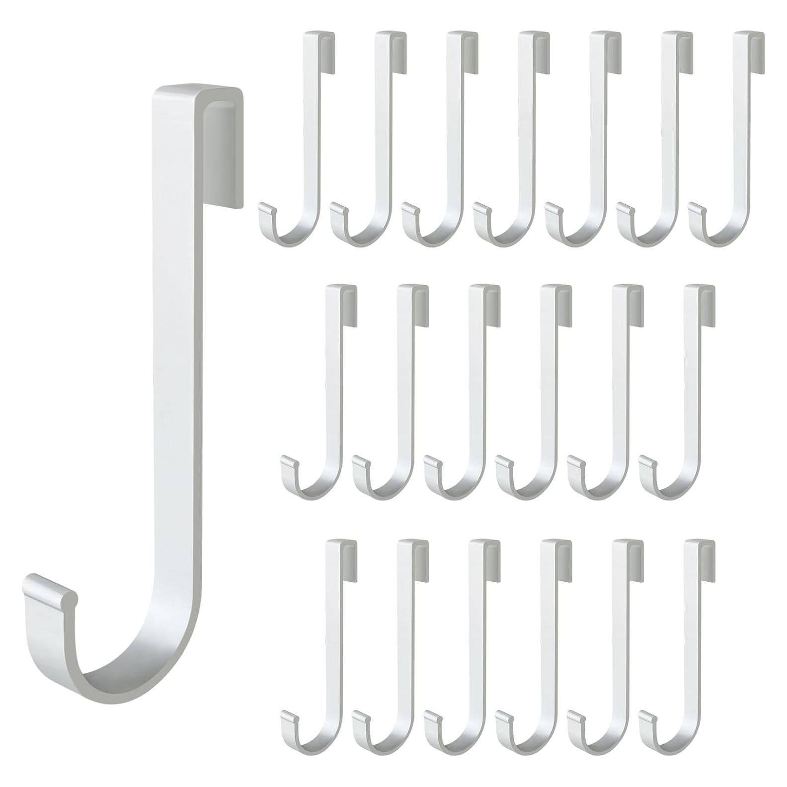 Ganchos en J Teadokly de Aluminio 20 Piezas Plata