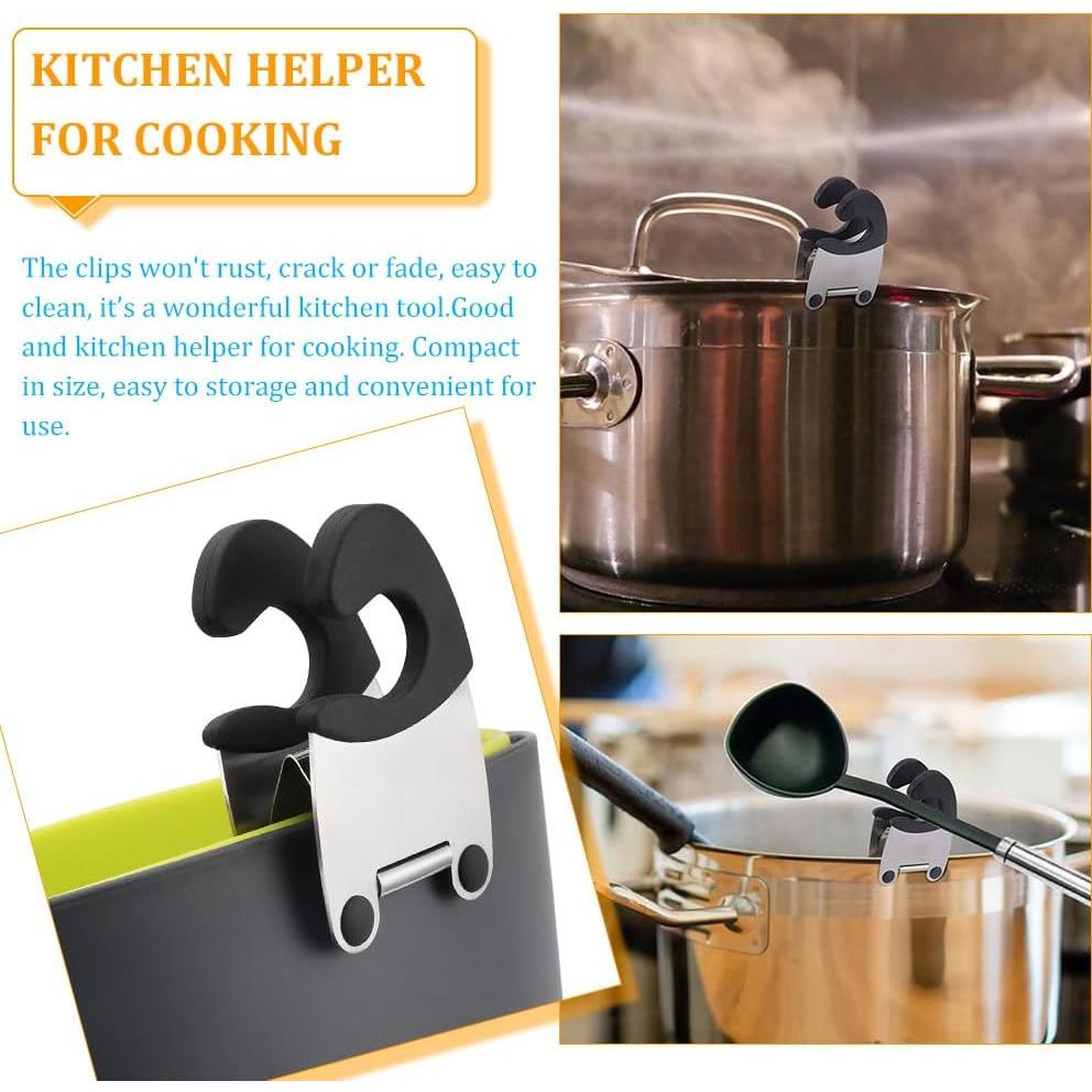 Soporte de Cuchara para Olla SOLUSTRE - 4 Piezas Acero Inoxidable