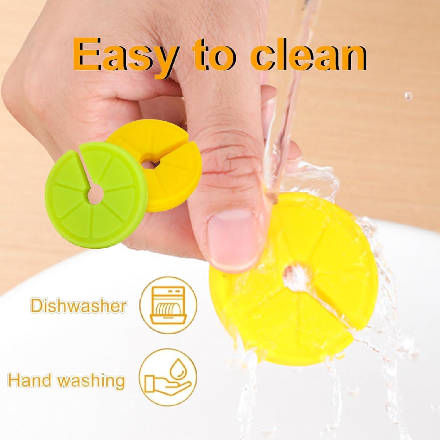 Levantador de Tapa de Olla Silicona Fyazgop 4 Pcs Antiderrames