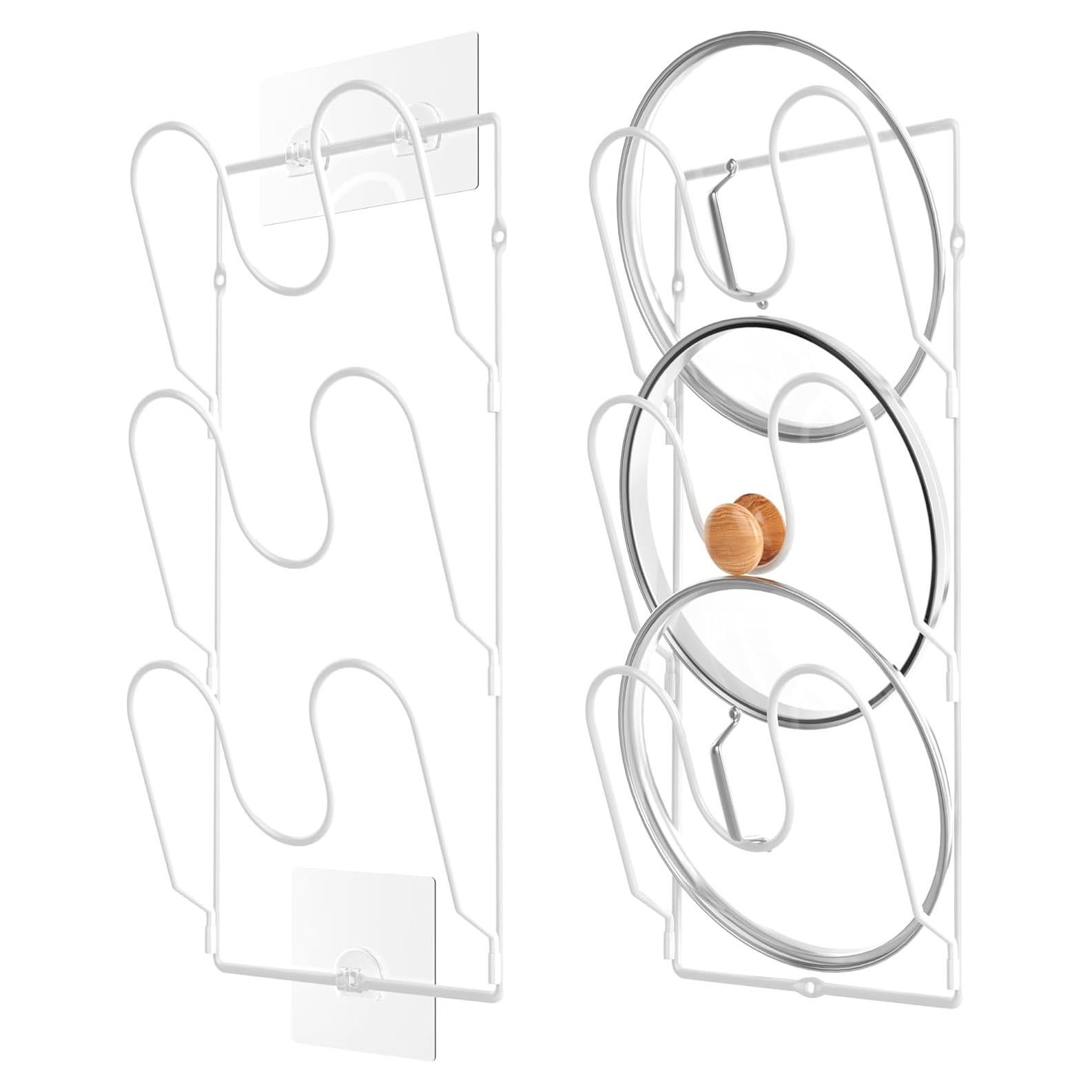 Organizador de tapas de olla PanPanPal 6 niveles blanco