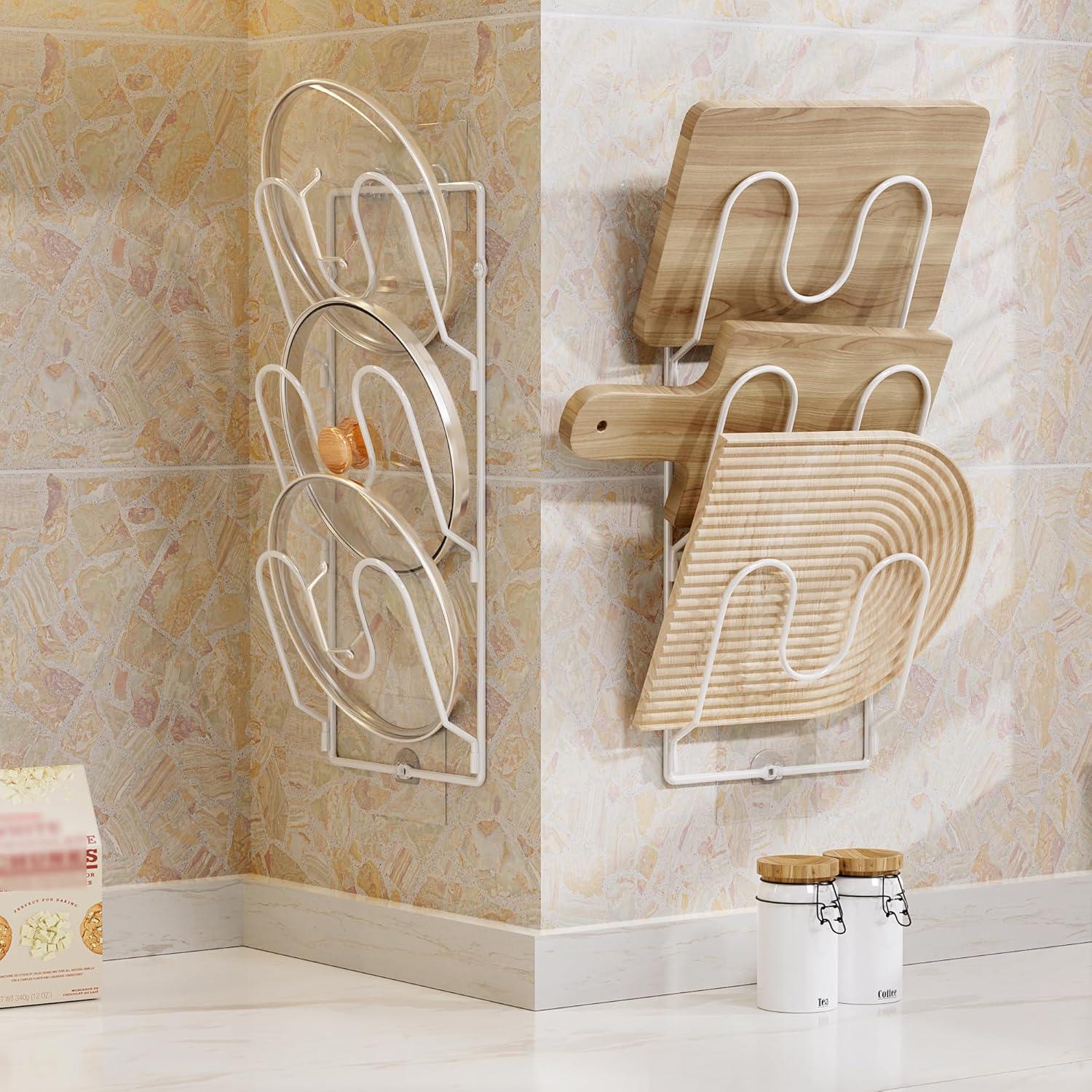 Organizador de tapas de olla PanPanPal 6 niveles blanco