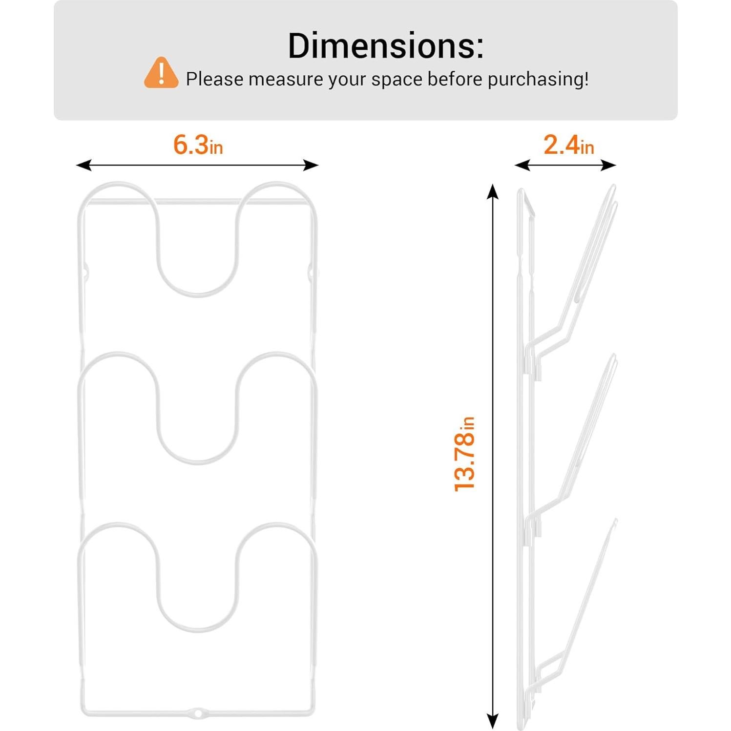 Organizador de tapas de olla PanPanPal 6 niveles blanco