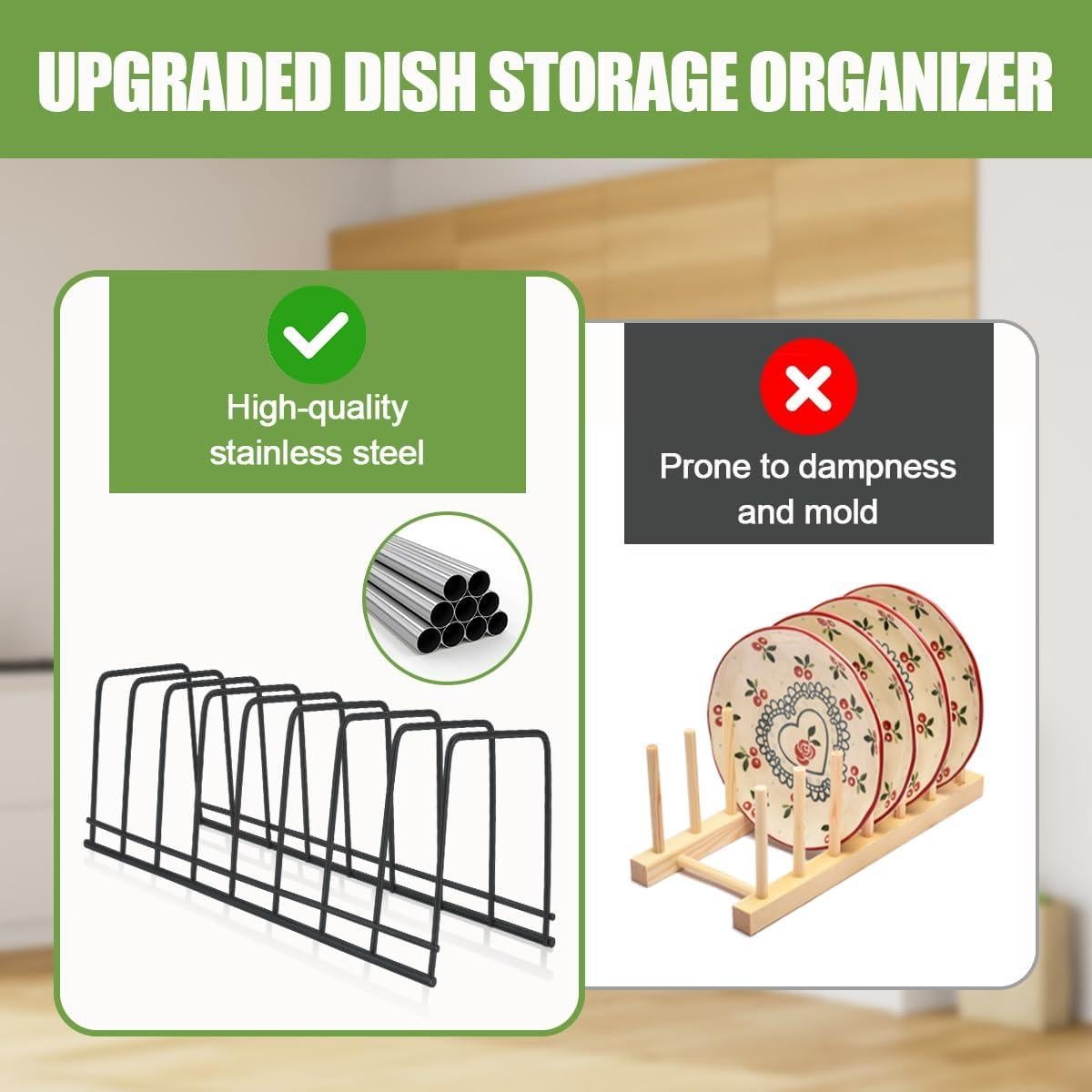 Organizador de Tapas de Olla TIE-DailyNec - 4 Piezas Acero Inoxidable