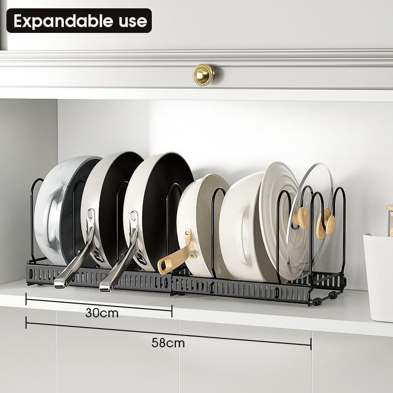 Organizador Expandible de Ollas y Sartenes WUETOAYA Negro
