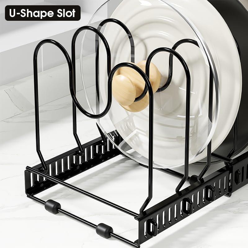 Organizador Expandible de Ollas y Sartenes WUETOAYA Negro