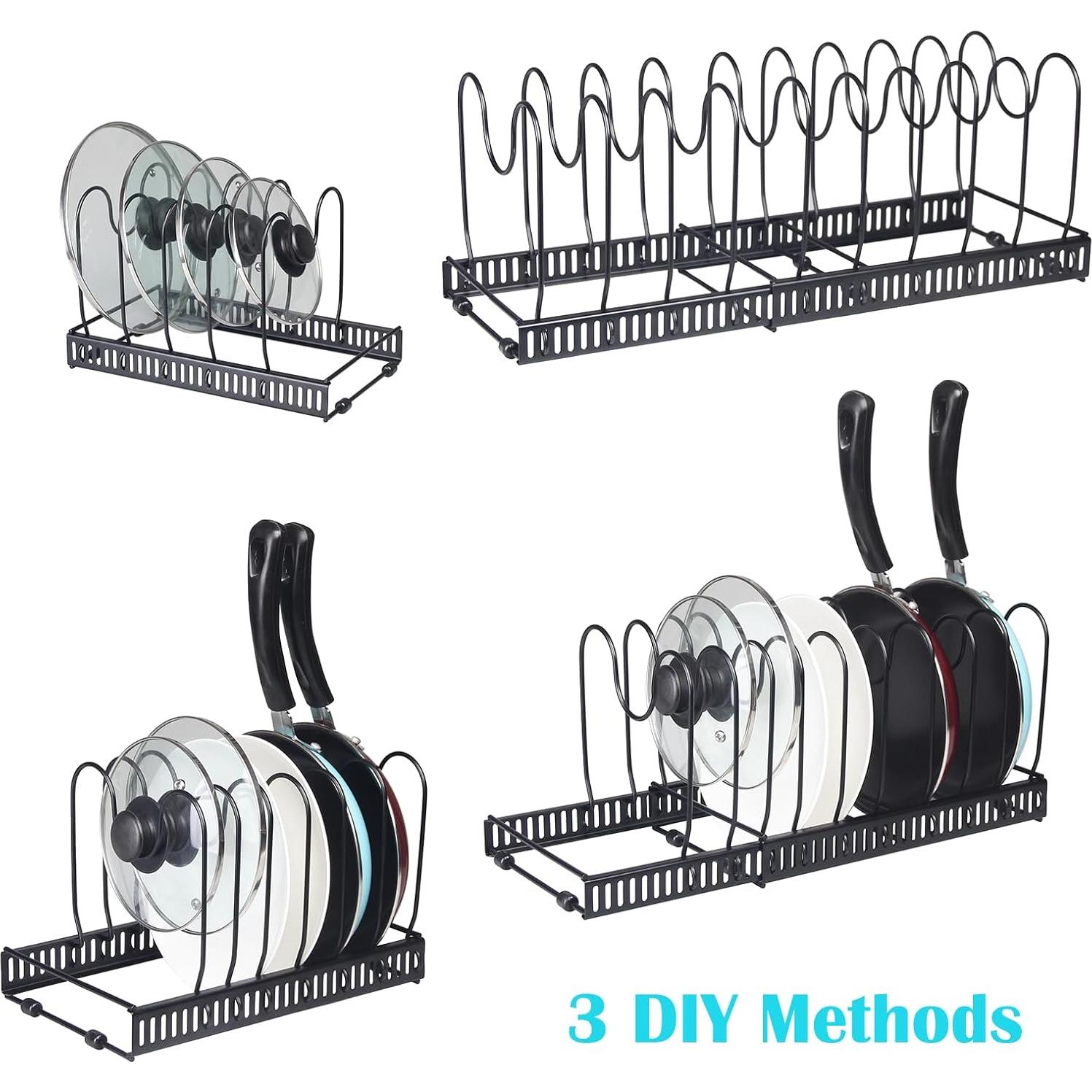 Organizador Expandible de Ollas y Sartenes WUETOAYA Negro