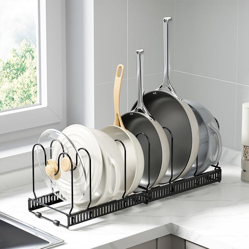 Organizador Expandible de Ollas y Sartenes WUETOAYA Negro