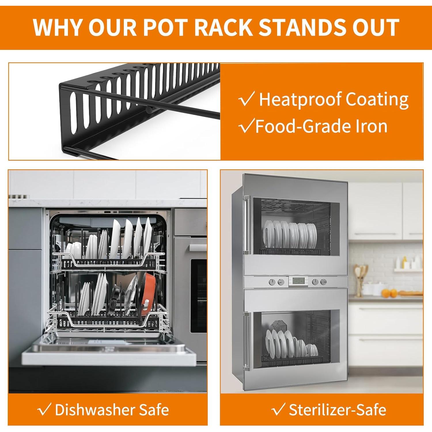 Organizador de Tapas de Olla ZHIWUJIA con 7 Divisores Ajustables