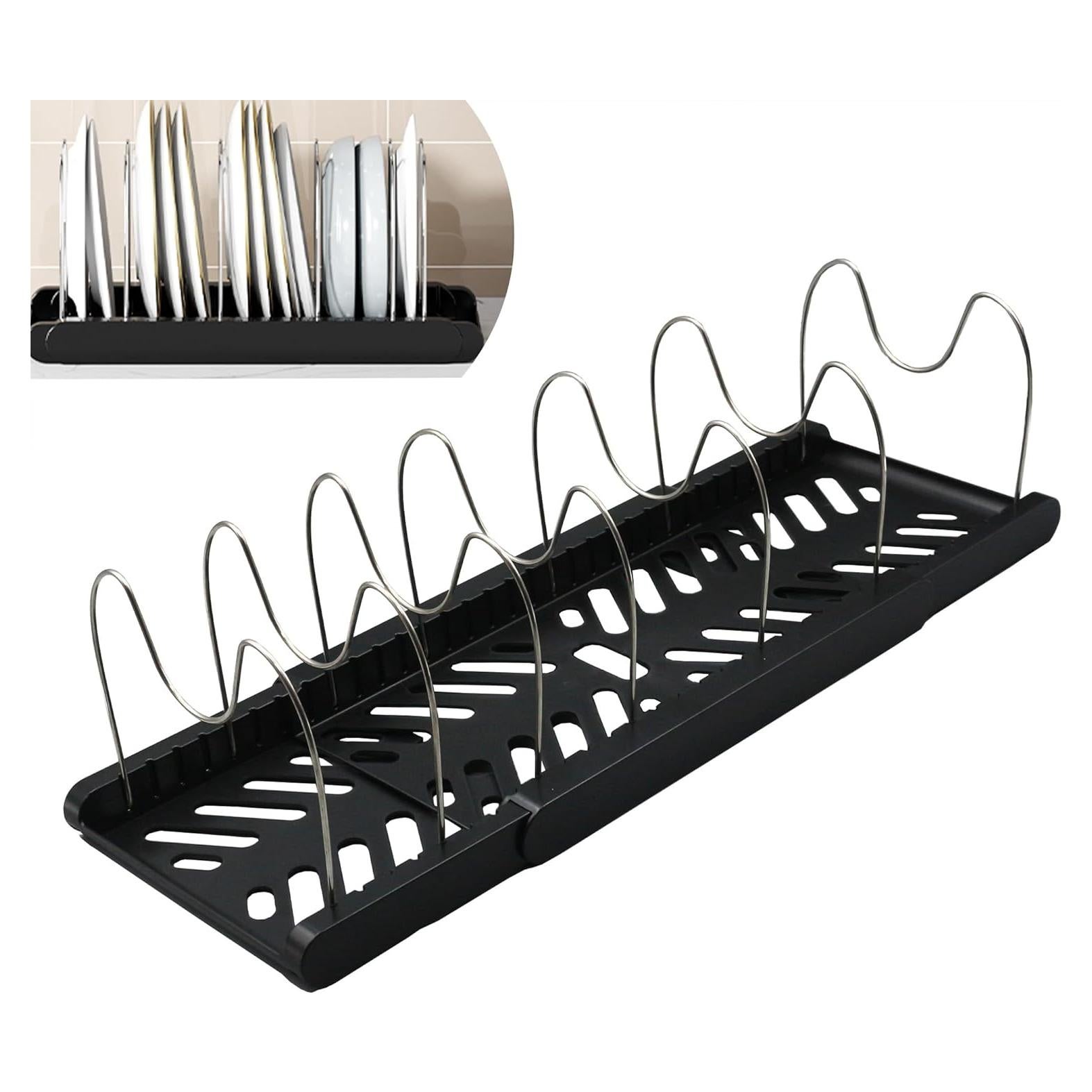 Soporte Organizador de Ollas y Sartenes LICRUGU Negro 7 Divisores