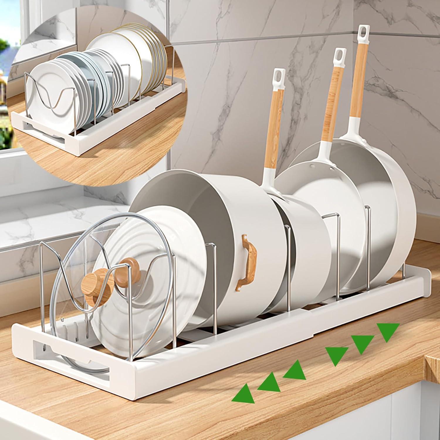 Organizador de Ollas y Sartenes Genérico Expandible 7 Divisores