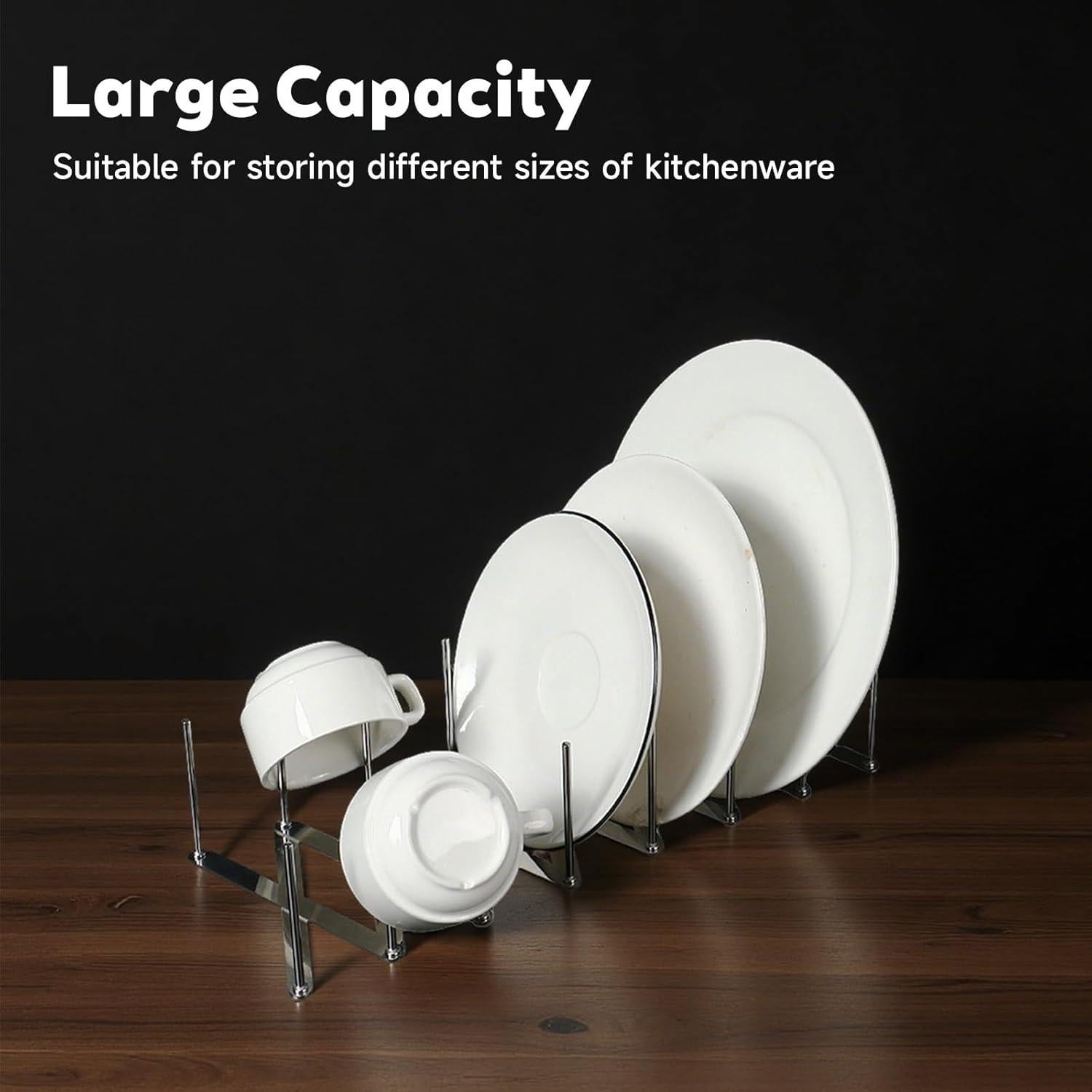 Organizador de Ollas y Sartenes JINGIHE Ajustable Acero Inoxidable