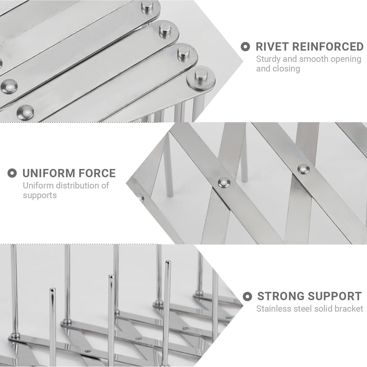Organizador de Ollas y Sartenes JINGIHE Ajustable Acero Inoxidable
