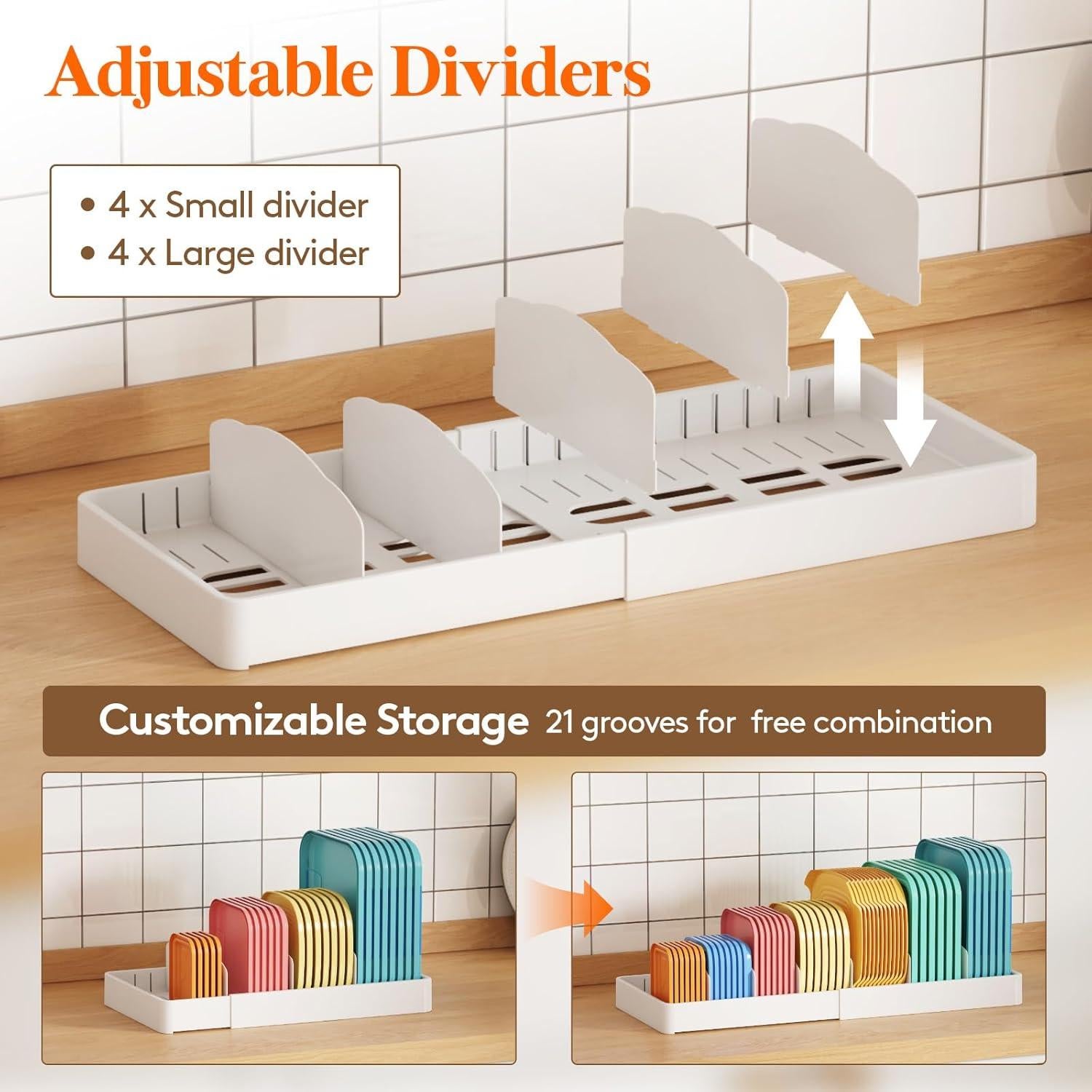 Organizador de Tapas Ajustable Lifewit 33-61 cm para Cocina