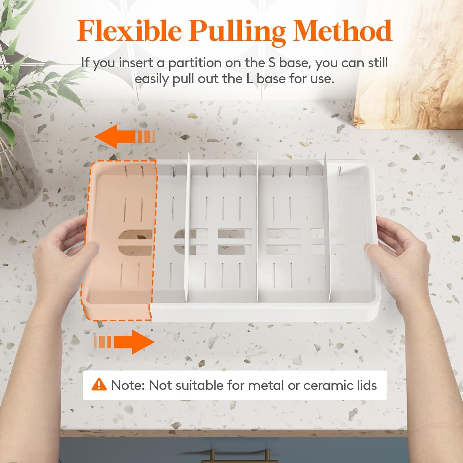 Organizador de Tapas Ajustable Lifewit 33-61 cm para Cocina