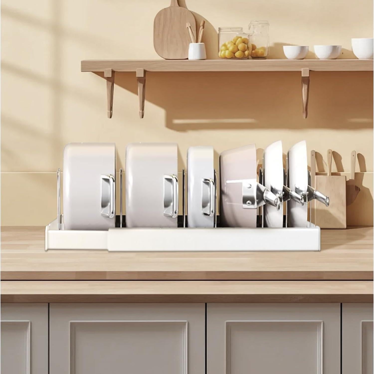 Estante Expandible para Ollas DRHWEFSQ - 10 Compartimentos Ajustables