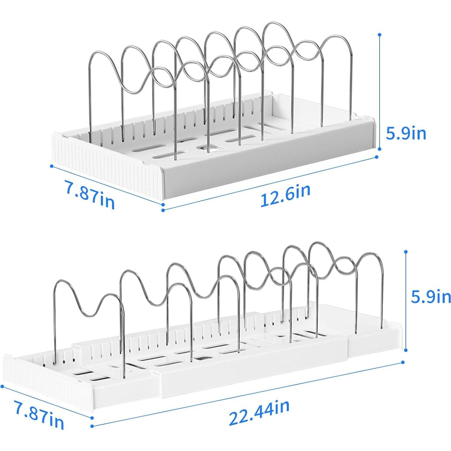 Estante Expandible para Ollas DRHWEFSQ - 10 Compartimentos Ajustables