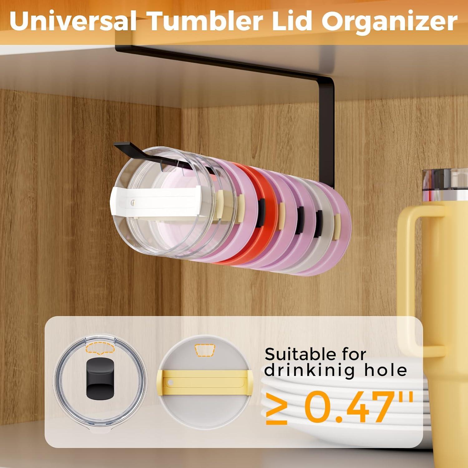 Organizador de Tapa de Vaso Quehun - Capacidad 30 Tapas, Sin Adhesivo