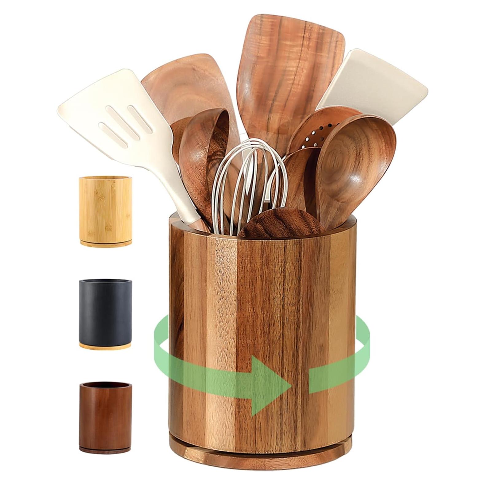 Soporte de Utensilios de Cocina Gorsent Acacia 360° 14.99cm