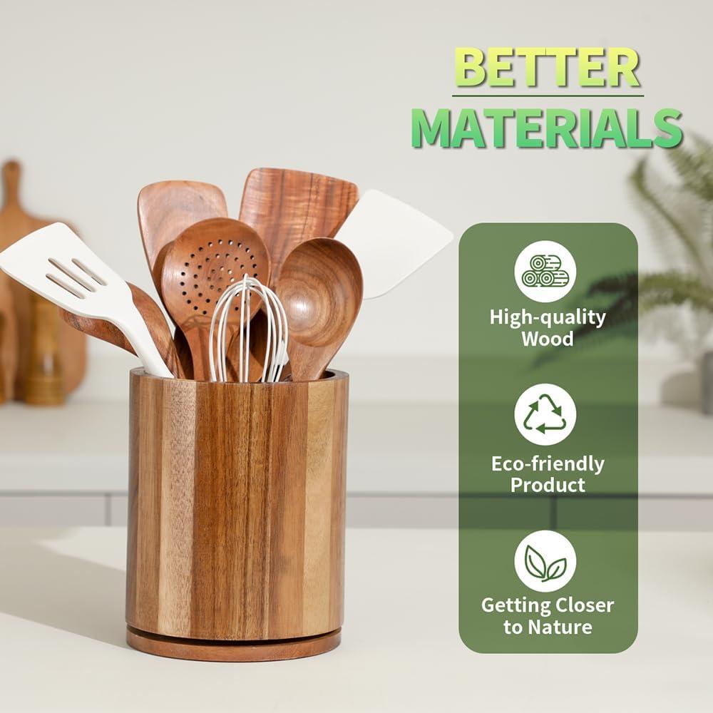 Soporte de Utensilios de Cocina Gorsent Acacia 360° 14.99cm