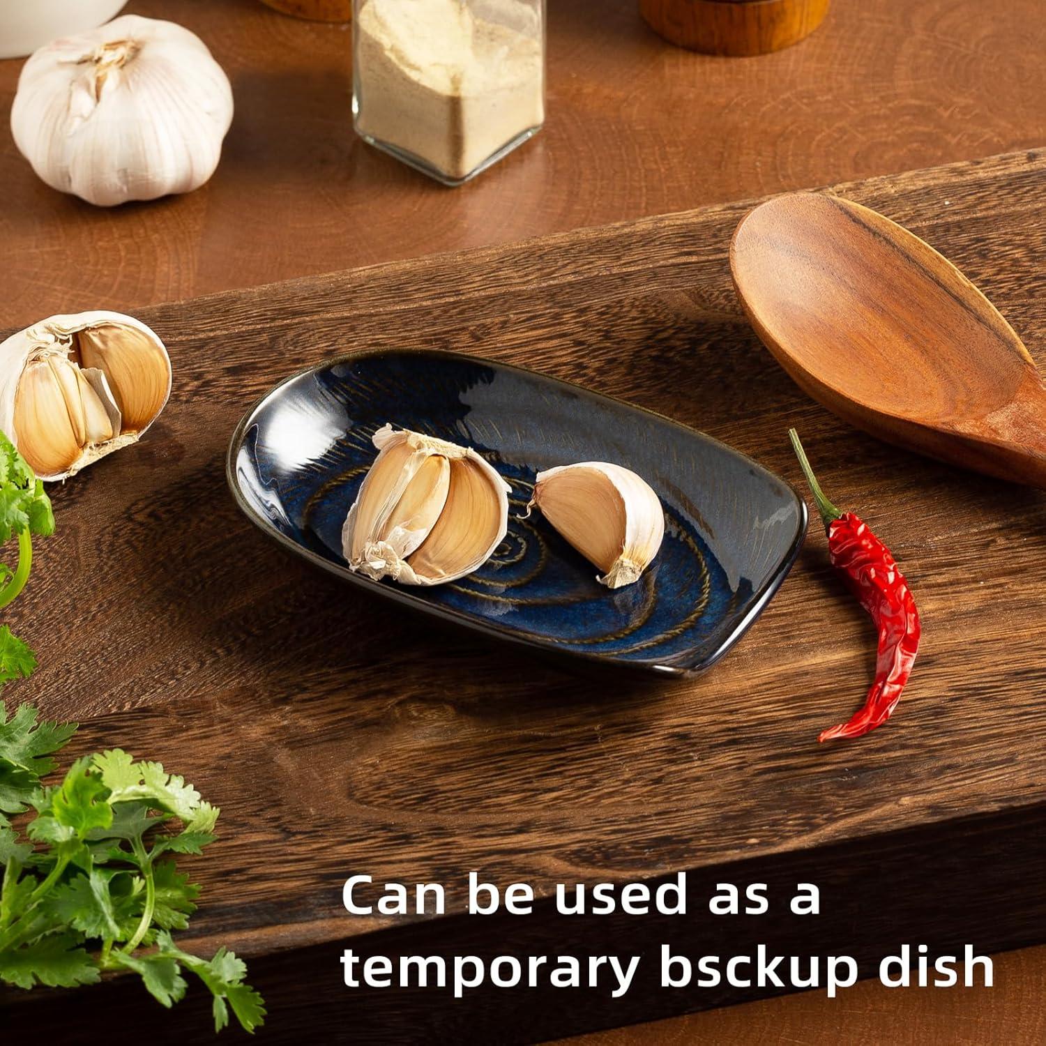 Soporte para cuchara de cerámica Zerokyclan azul 12.95x8.51cm