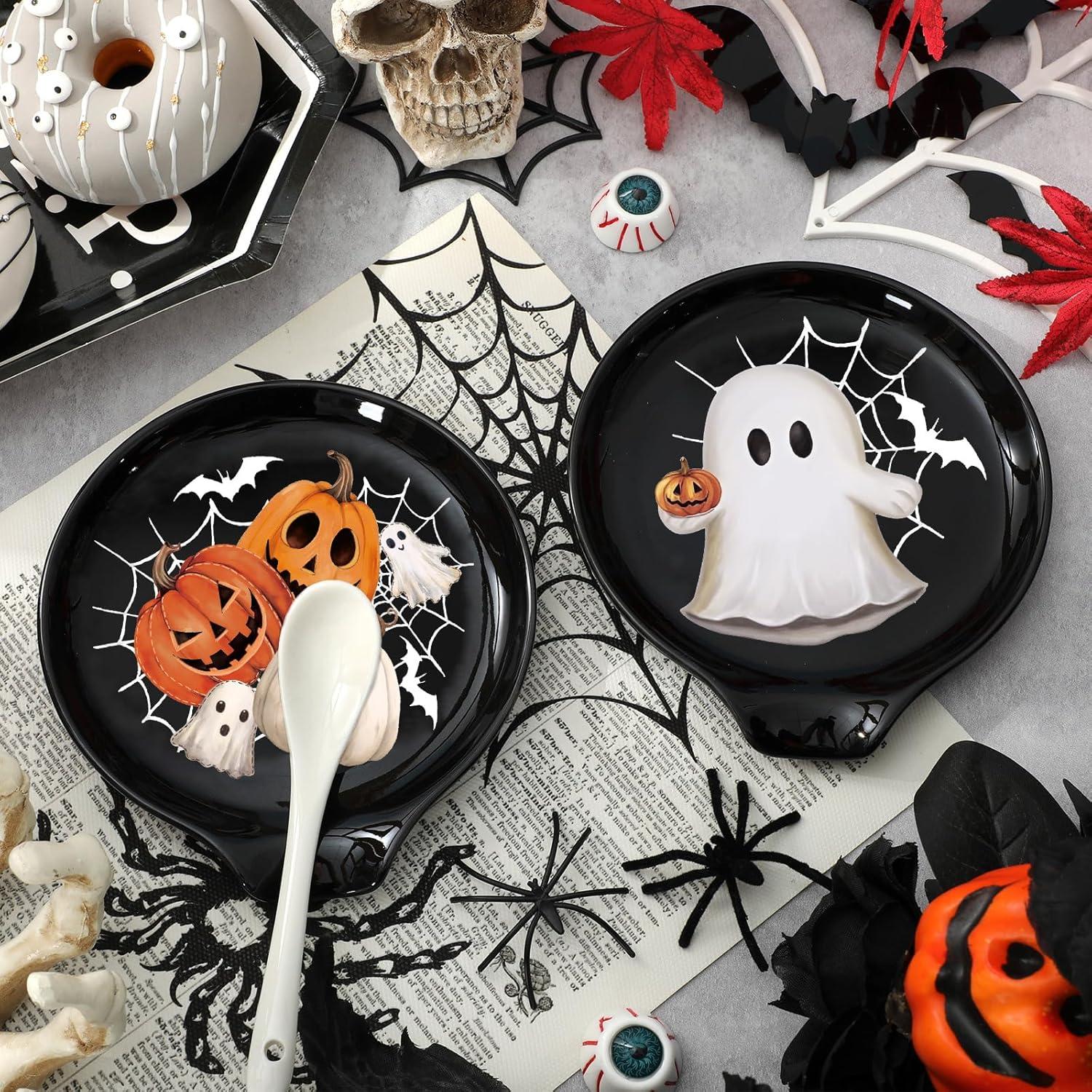 Soporte para Cucharas Halloween 2 Pcs Cerámica JarThenaAMCS