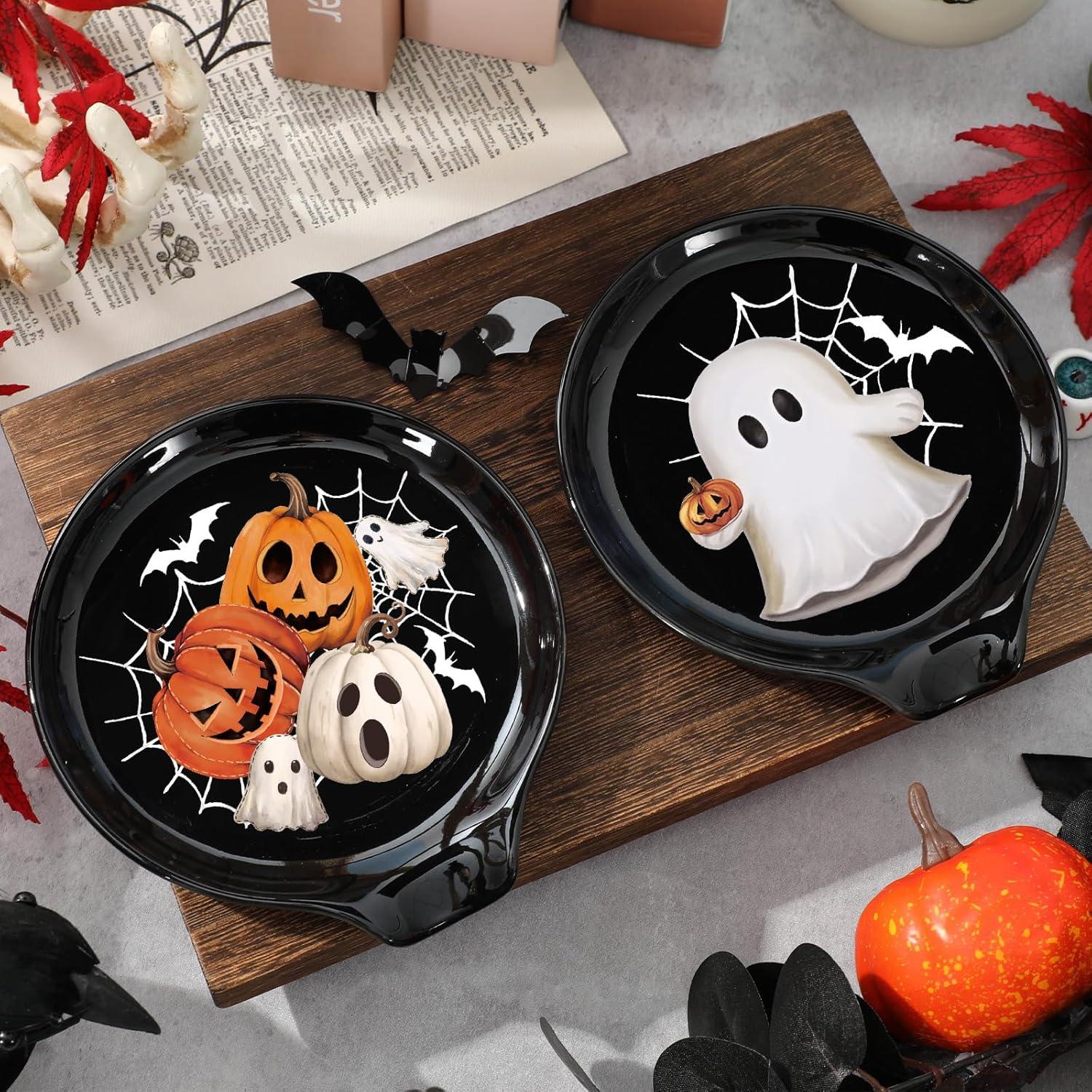 Soporte para Cucharas Halloween 2 Pcs Cerámica JarThenaAMCS