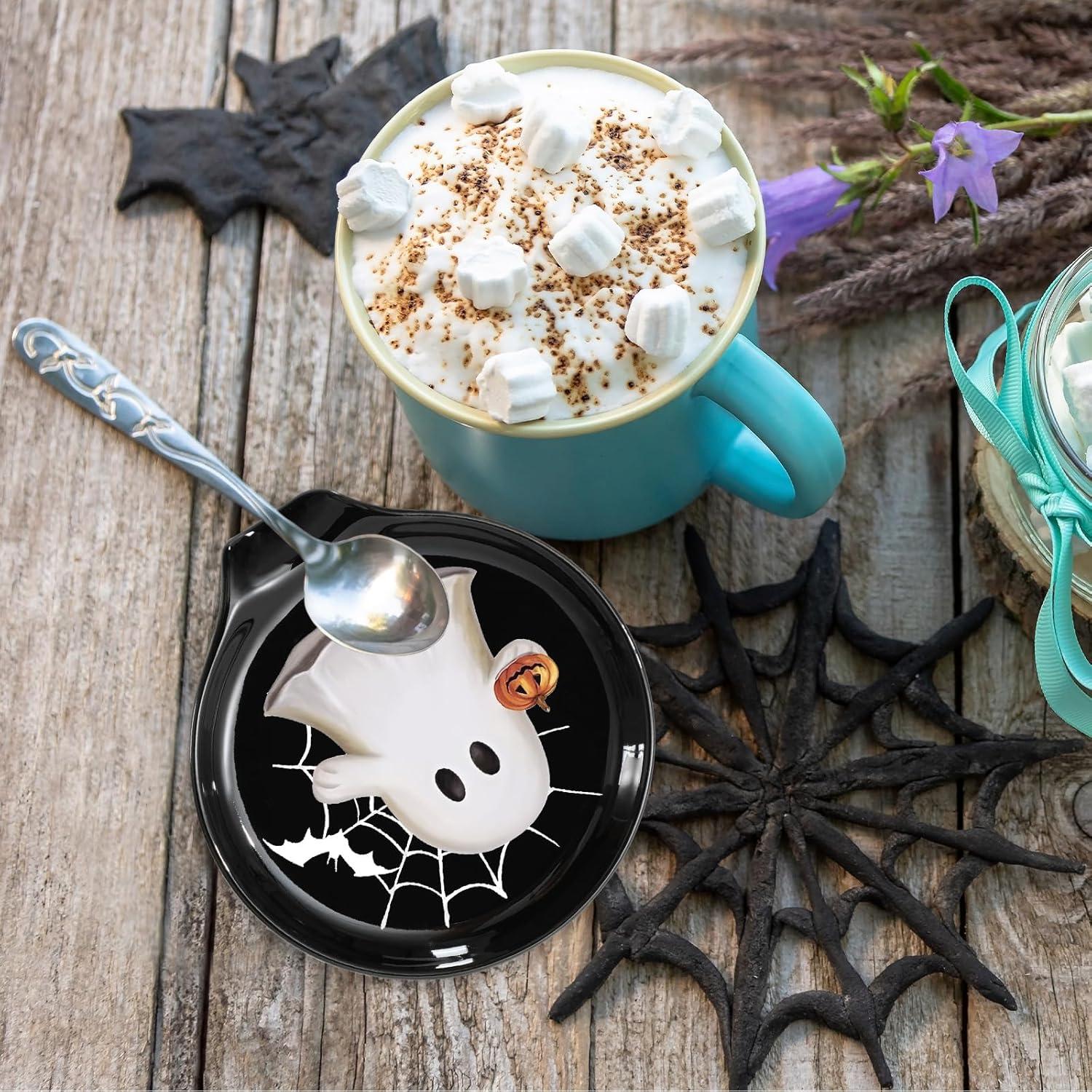 Soporte para Cucharas Halloween 2 Pcs Cerámica JarThenaAMCS