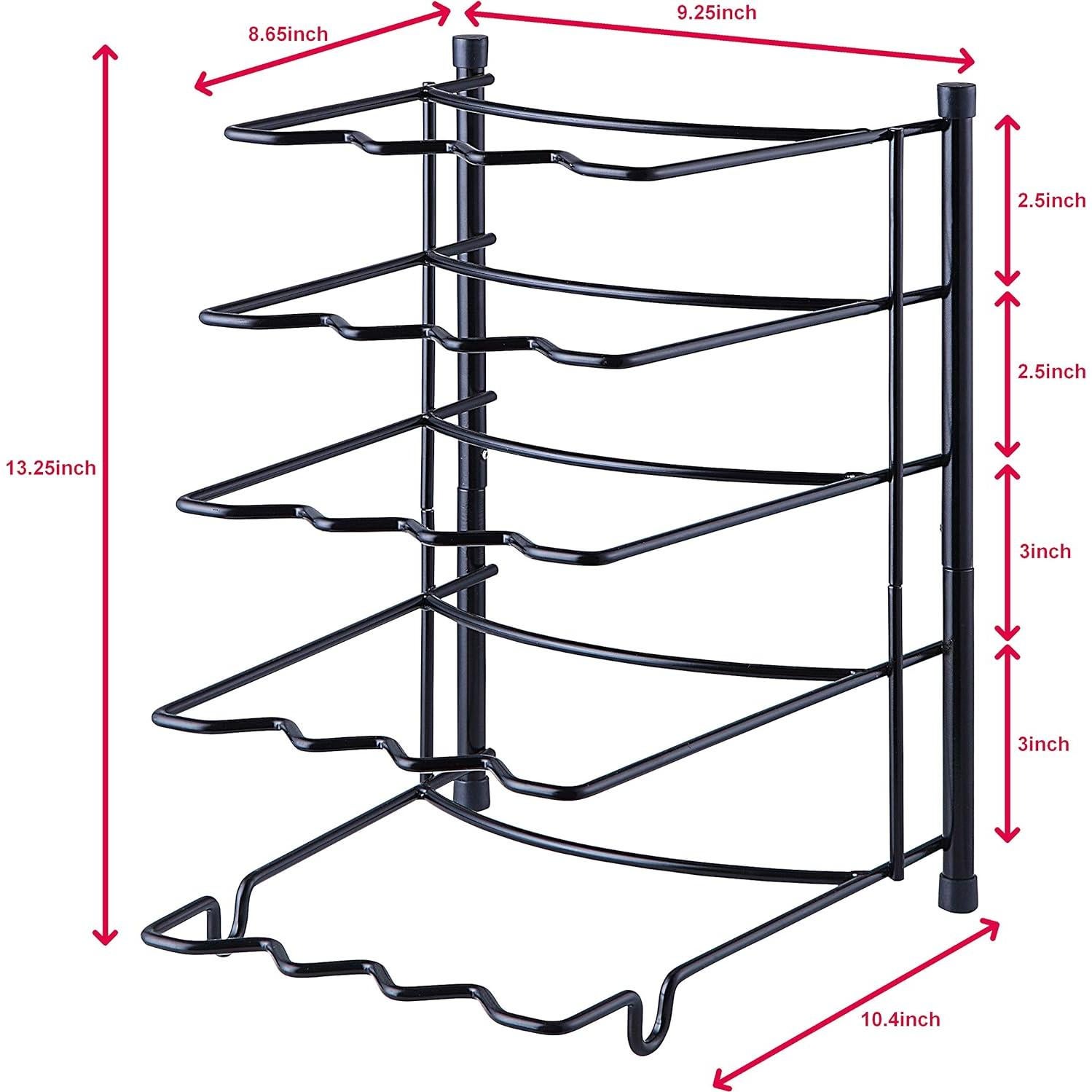 Estante Organizador de Cocina SunnyPoint Metal 23.5x26.4x33.7cm Negro