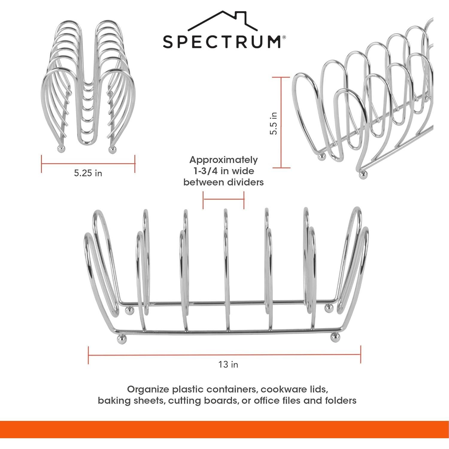 Organizador de Tapas y Sartenes Spectrum Bloom - Estante de Metal