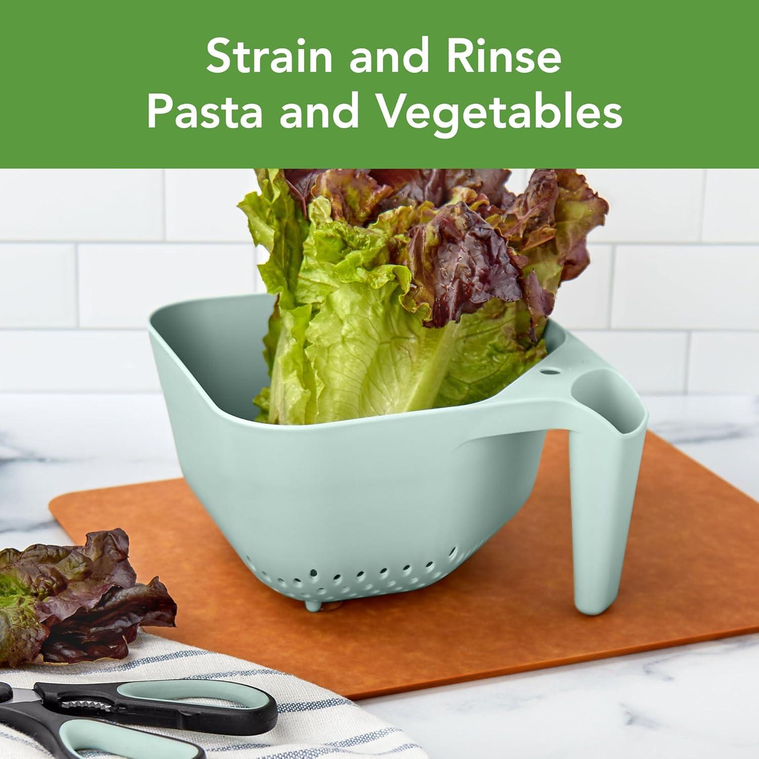 Colador Tovolo 3 Qt Libre de BPA Niebla Azul para Pasta y Verduras