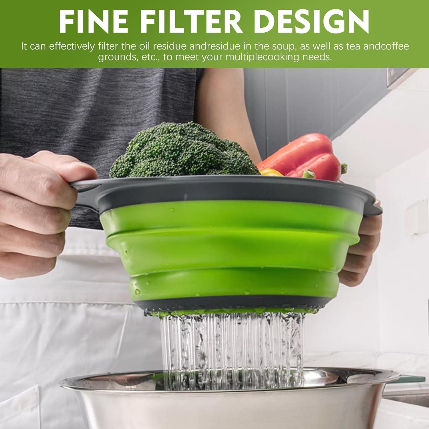 Juego de coladores colapsables Youxiupinpai - 3 tamaños 2.84L, 3.79L, 4.73L