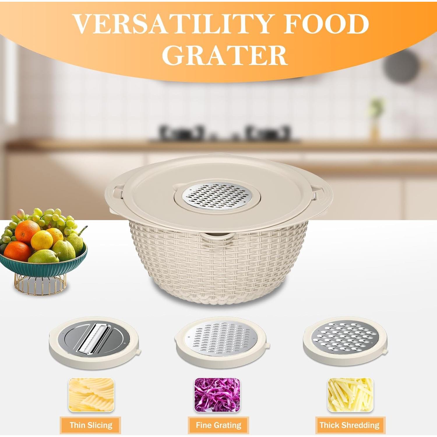 Juego de Coladores 4-en-1 STOCKPOT Beige - Drenaje y Almacenamiento