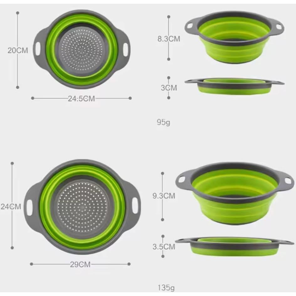 Juego de Coladores Plegables de Silicona Genérico - 2 Unidades