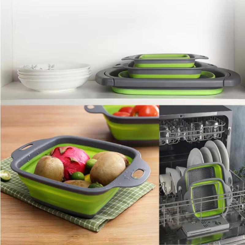 Juego de Coladores Plegables de Silicona Genérico - 2 Unidades