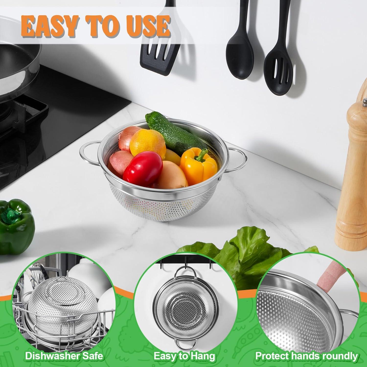 Colador P&P CHEF Acero Inoxidable 2.84L Microperforado