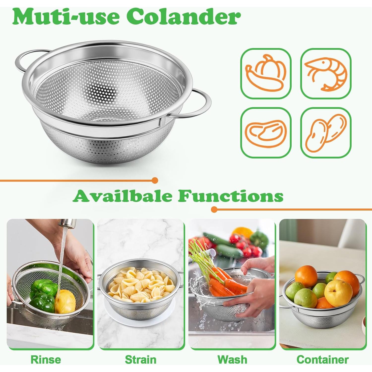 Colador P&P CHEF Acero Inoxidable 2.84L Microperforado