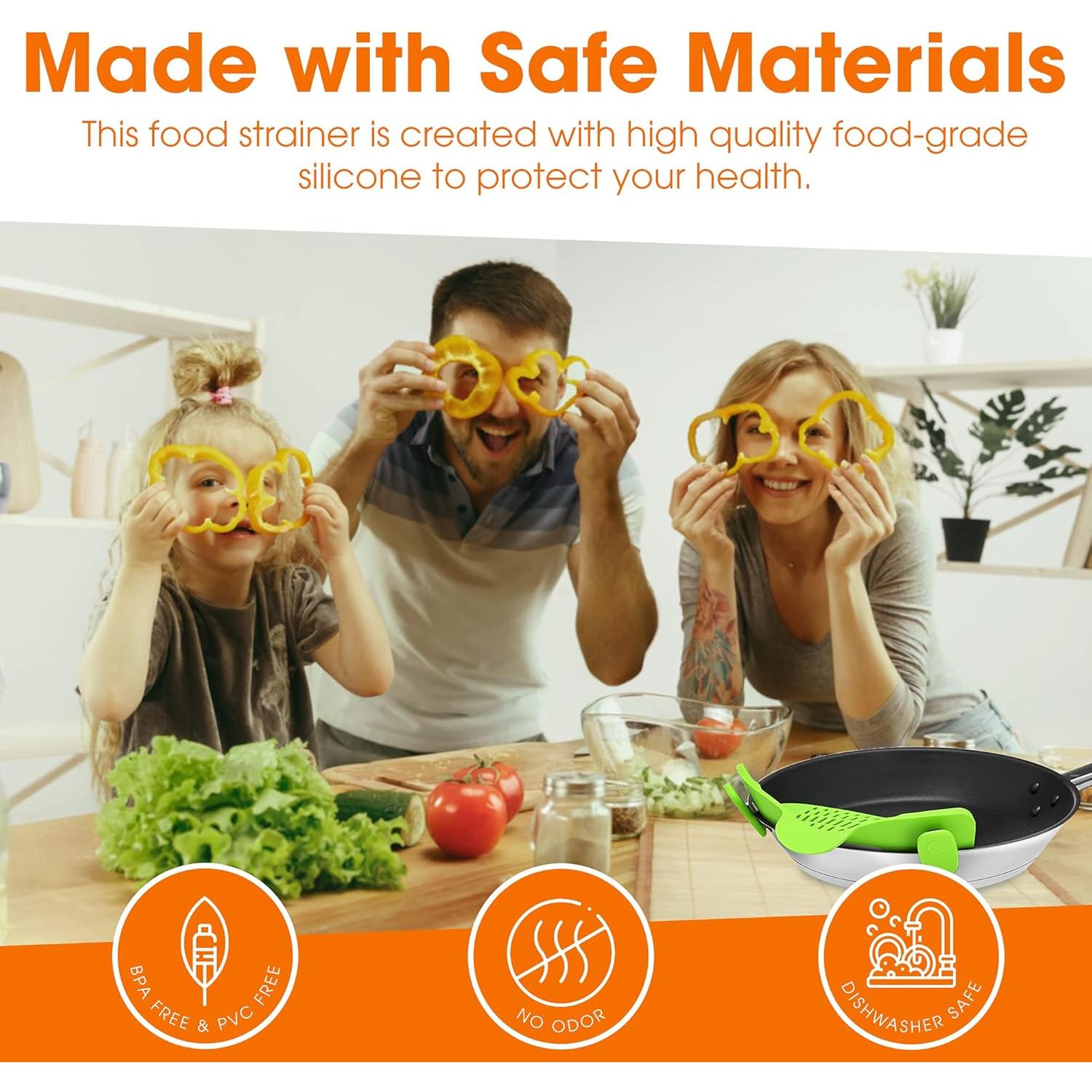 Colador de Silicona Clip On Colección Cheer Verde 198g