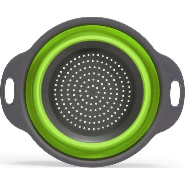 Coladores de Cocina Plegables NIWWIN - 2 Piezas Silicona Verde