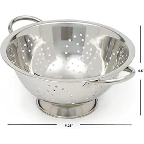 Colador de Acero Inoxidable Home Basics 7 QT (6.6 L) con Mangos