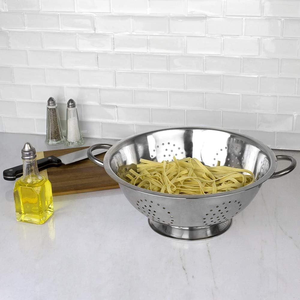 Colador de Acero Inoxidable Home Basics 7 QT (6.6 L) con Mangos