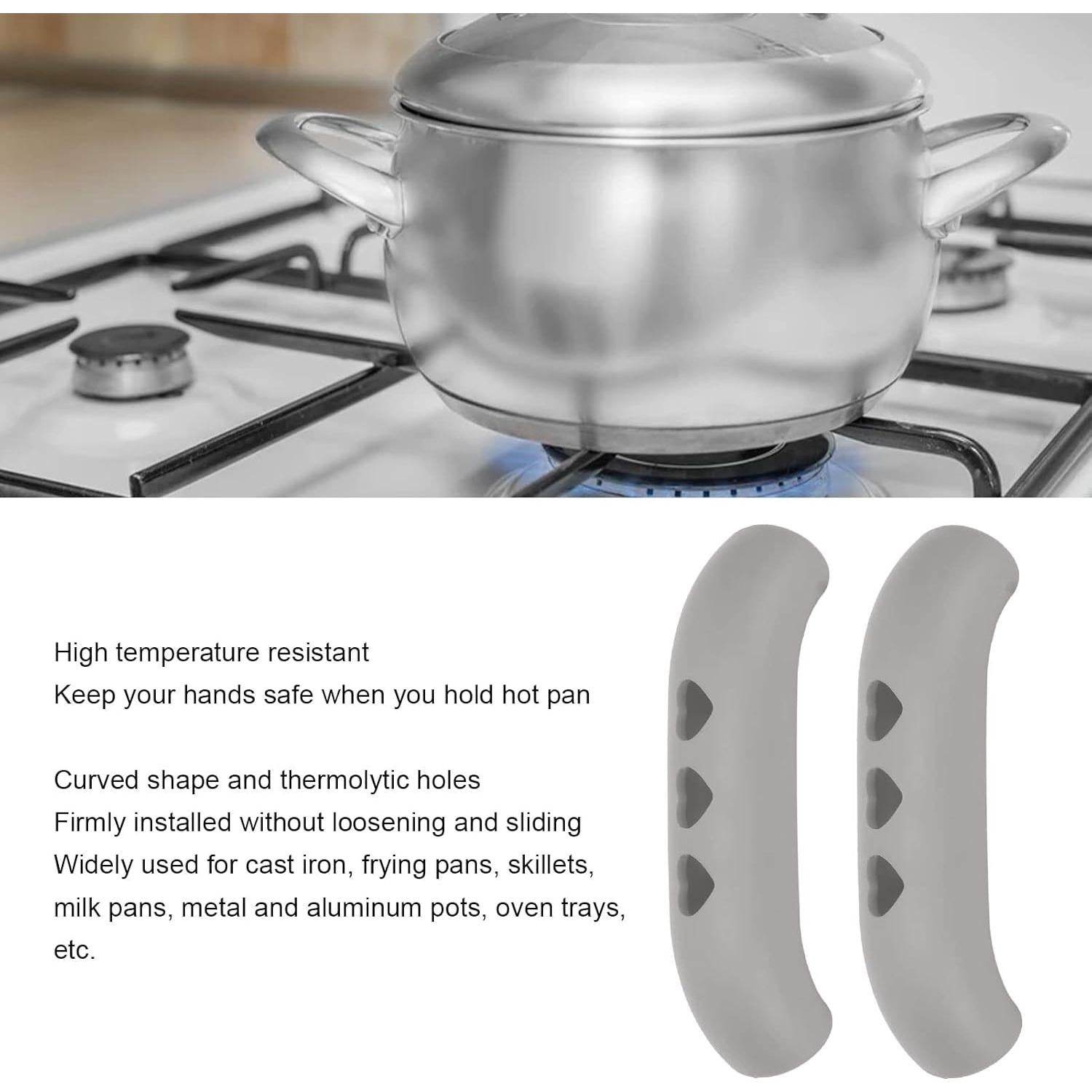 Soporte de Mango de Silicona Antideslizante Ymiko - 2 Piezas