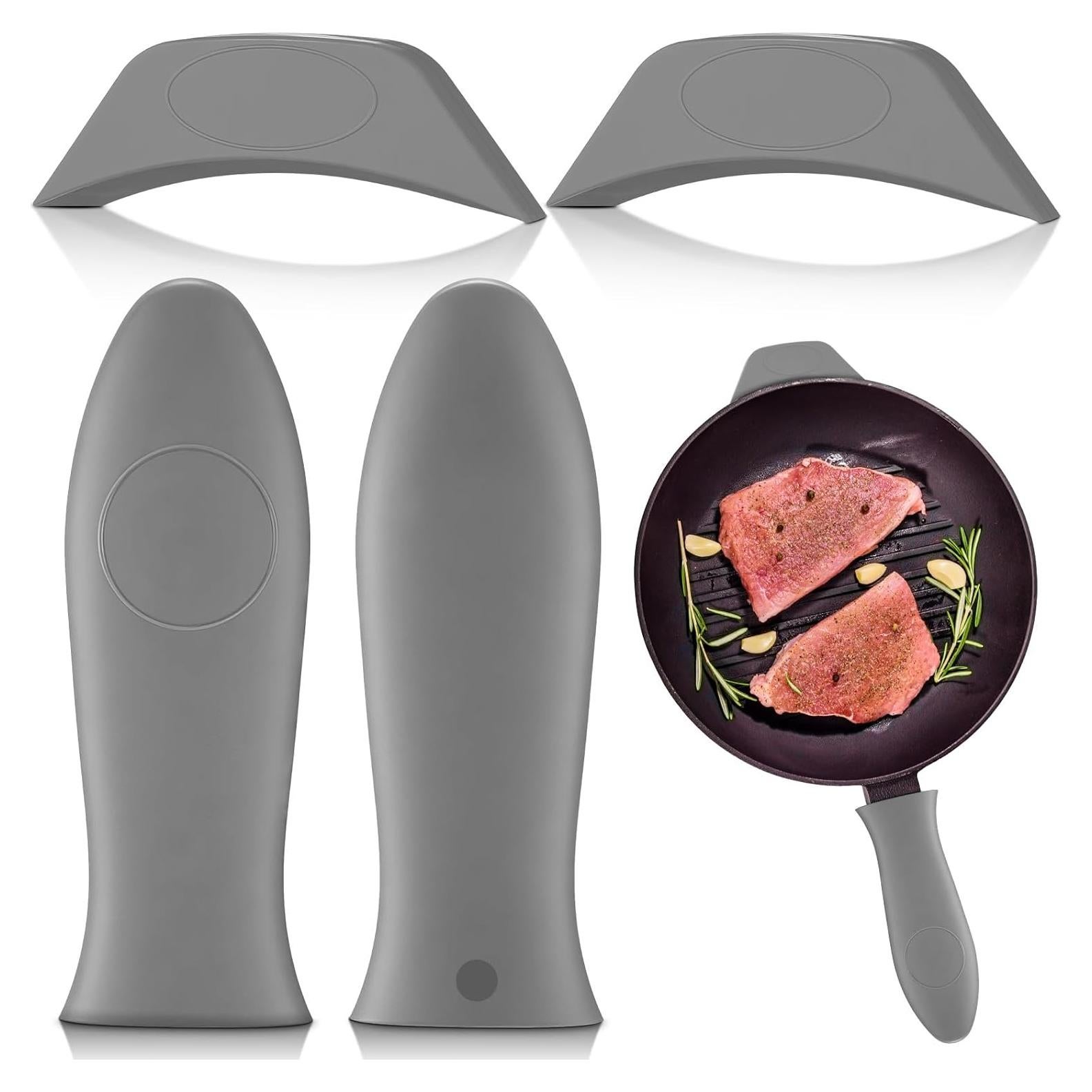 Juego de 4 Fundas de Mango de Silicona Domensi Gris