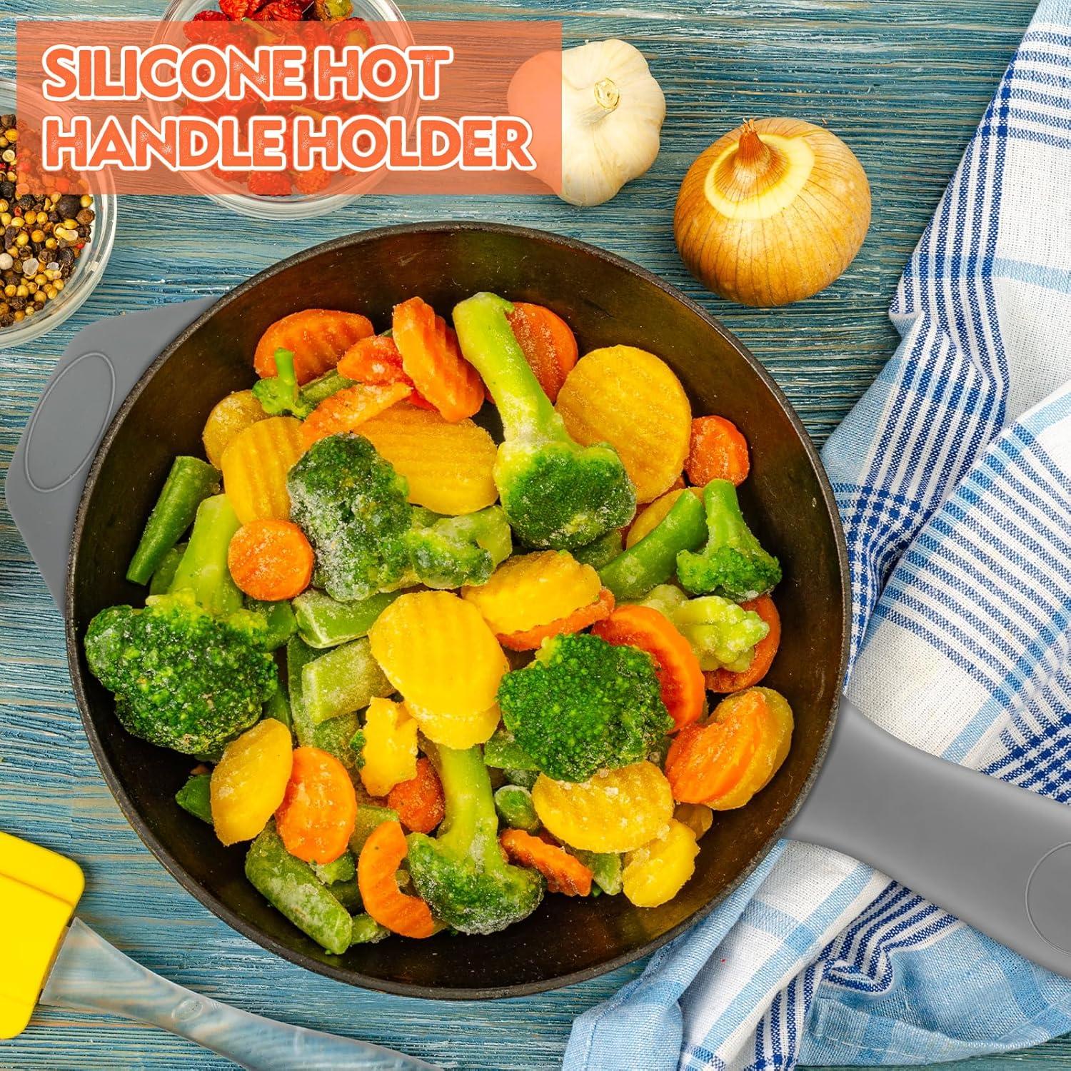 Juego de 4 Fundas de Mango de Silicona Domensi Gris