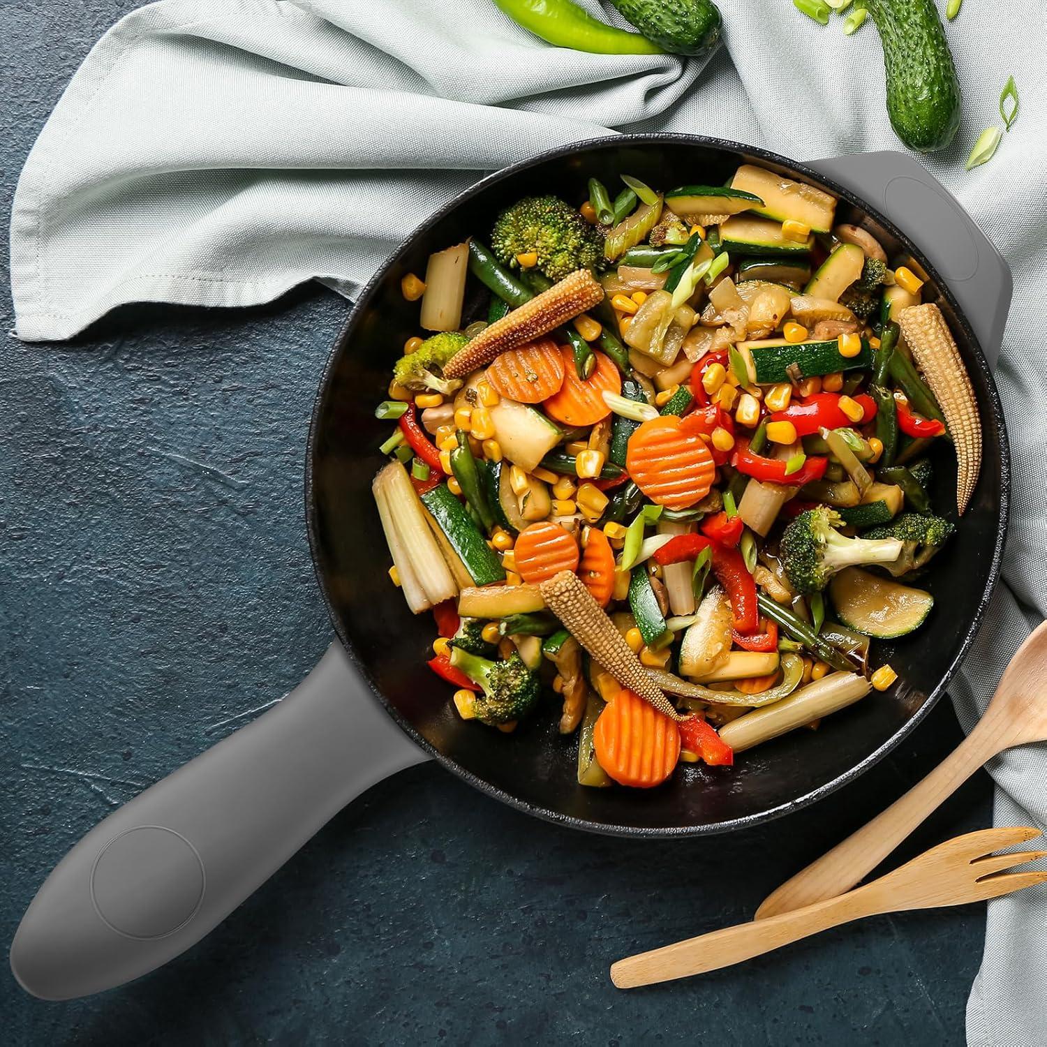 Juego de 4 Fundas de Mango de Silicona Domensi Gris