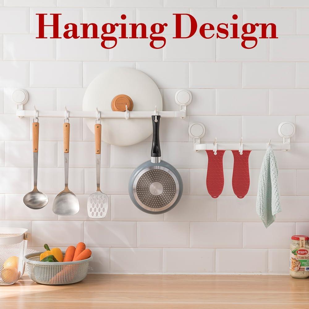 Cubiertas de Mango de Silicona Slergut 4 Piezas Rojo Antideslizantes